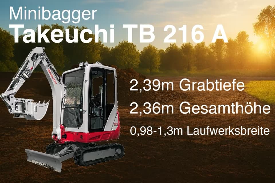 Minibagger Takeuchi TB216A